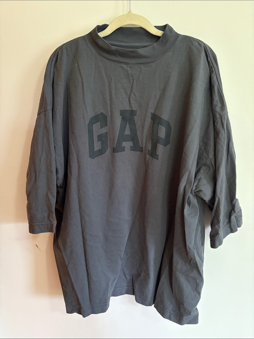 GAP x YZY Oversized Charcoal Logo Tee